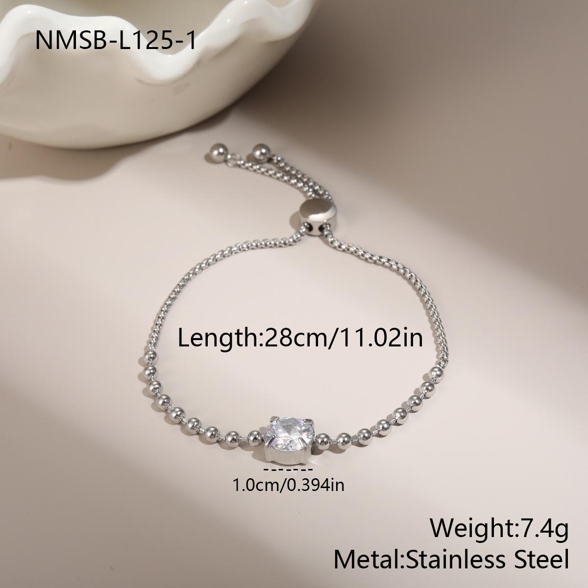 GEMCHIC Women s Geometric Zircon Stainless Steel Adjustable Bracelet