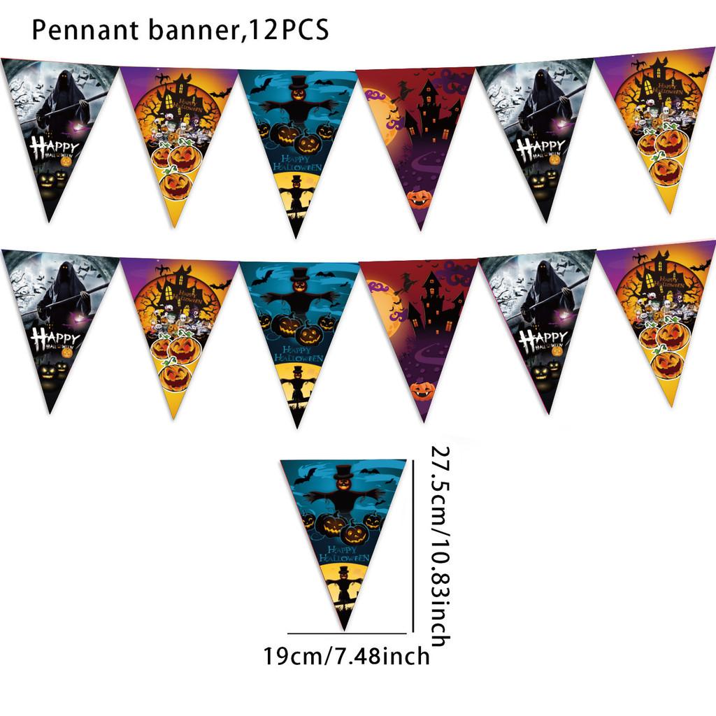 Triangle Christmas Halloween Flag Banner Holiday Party Supplies For Home Decor
