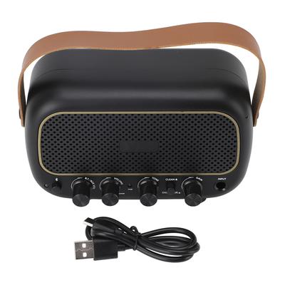 Mini Gitar Amfisi Çift Hoparlörlü Bluetooth Taşınabilir Elektrikli Gitar Amfisi Tutamaçlı Kulaklık