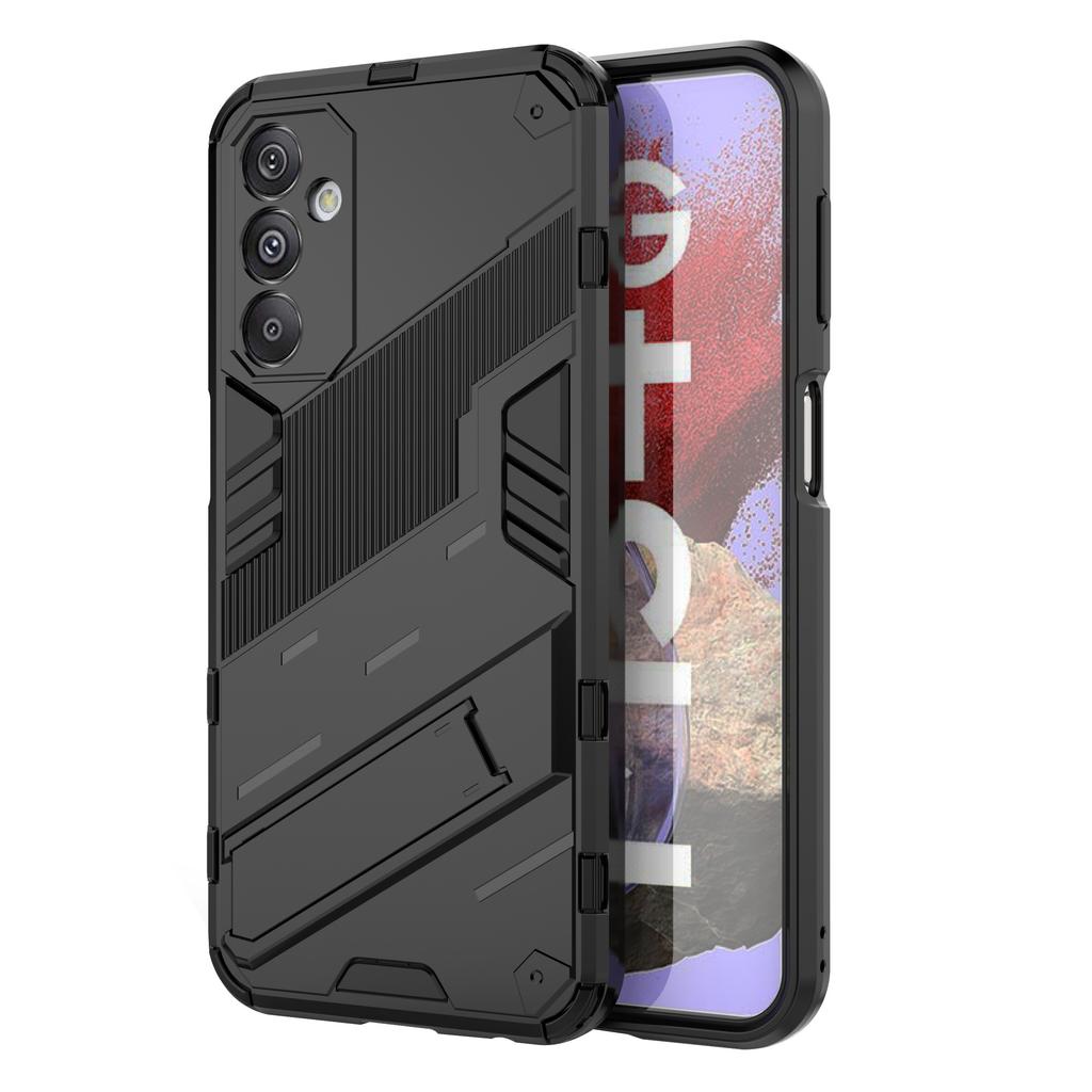 For Samsung Galaxy F34 5G/M34 5G Anti-drop Phone Case PC+TPU Back Cover with Kickstand