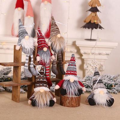 Lovely Party Decorations Home Decor Christmas Ornament Xmas Tree Hanging Plush Gnome Doll Pendant