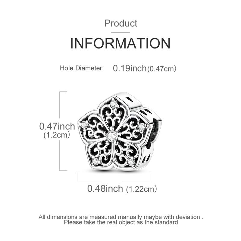 Fit Original Bracelets Bangles Copper Charms Beads Retro Five Petal Flower Charms Fine Diy Jewelry Birthday Gifts