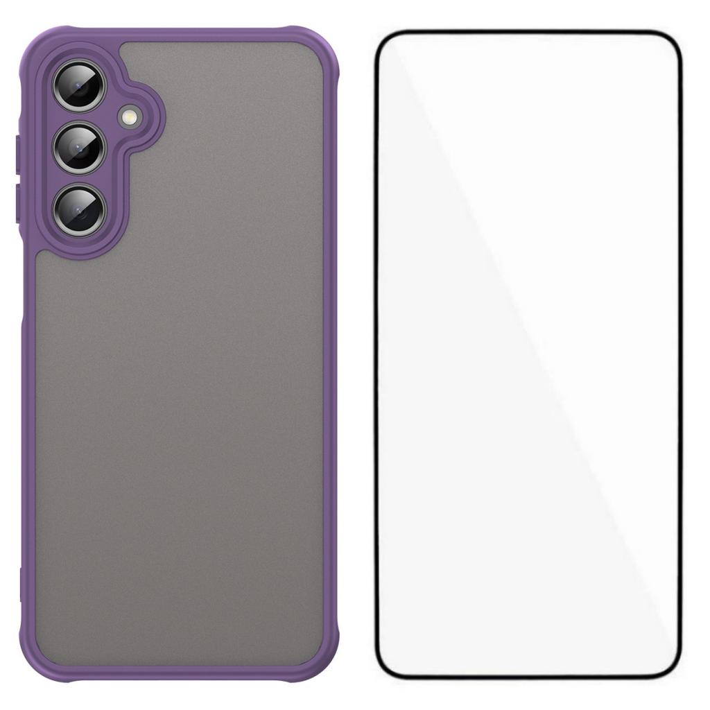 For Samsung Galaxy A16 4G/Galaxy A16 5G Case with Screen Film WANLONFENG FD Series Skin Touch TPU PC Phone Back Cover