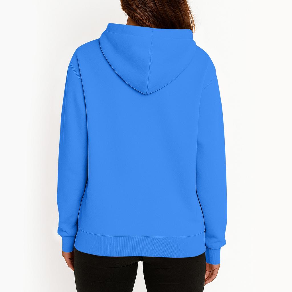 Women's Casual Fashion Sweatshirt Solid Color Hooded Sweatshirt