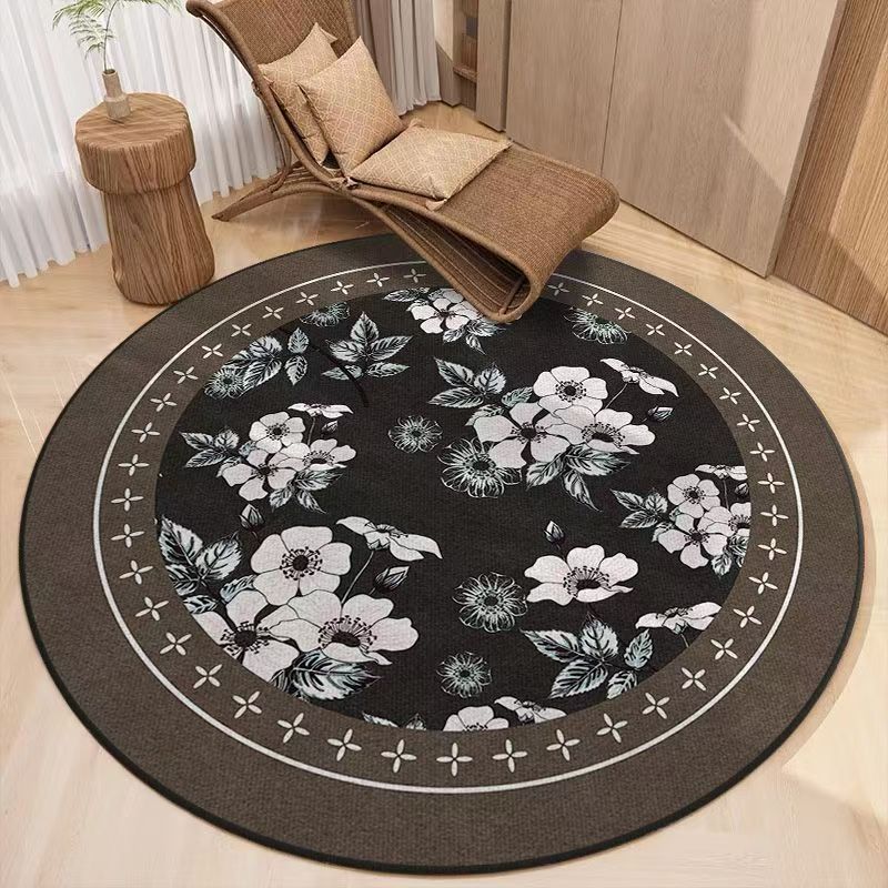 Circular Living Room Carpet Sofa Study Dirt Resistant Bedroom Wear-resistant Floor Mat