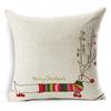 Dachshund Printed 18 Christmas Linen Cushion Cover Sofa Car Decor Pillowcase