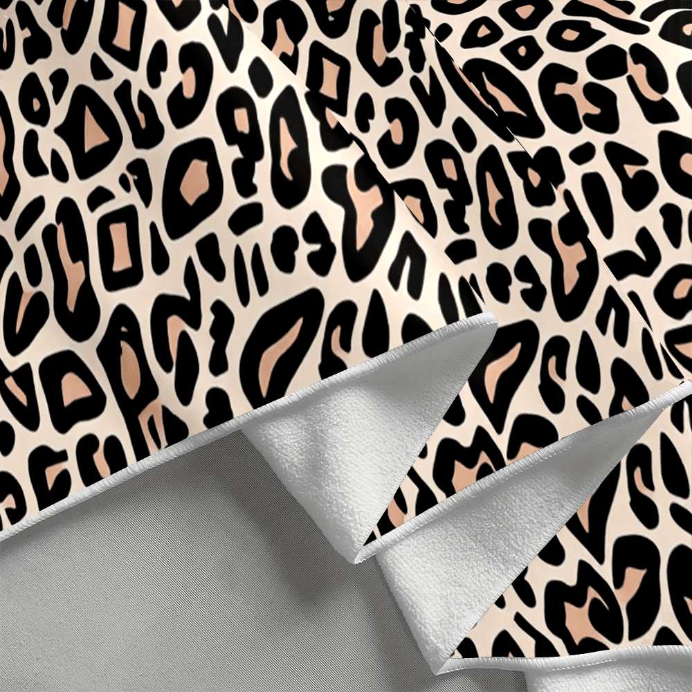 Telo da spiaggia sexy con stampa leopardata, elegante e alla moda, morbido, assorbente, ad asciugatura rapida, asciugamano sportivo da palestra, perfetto per piscine, esterni e spiaggia