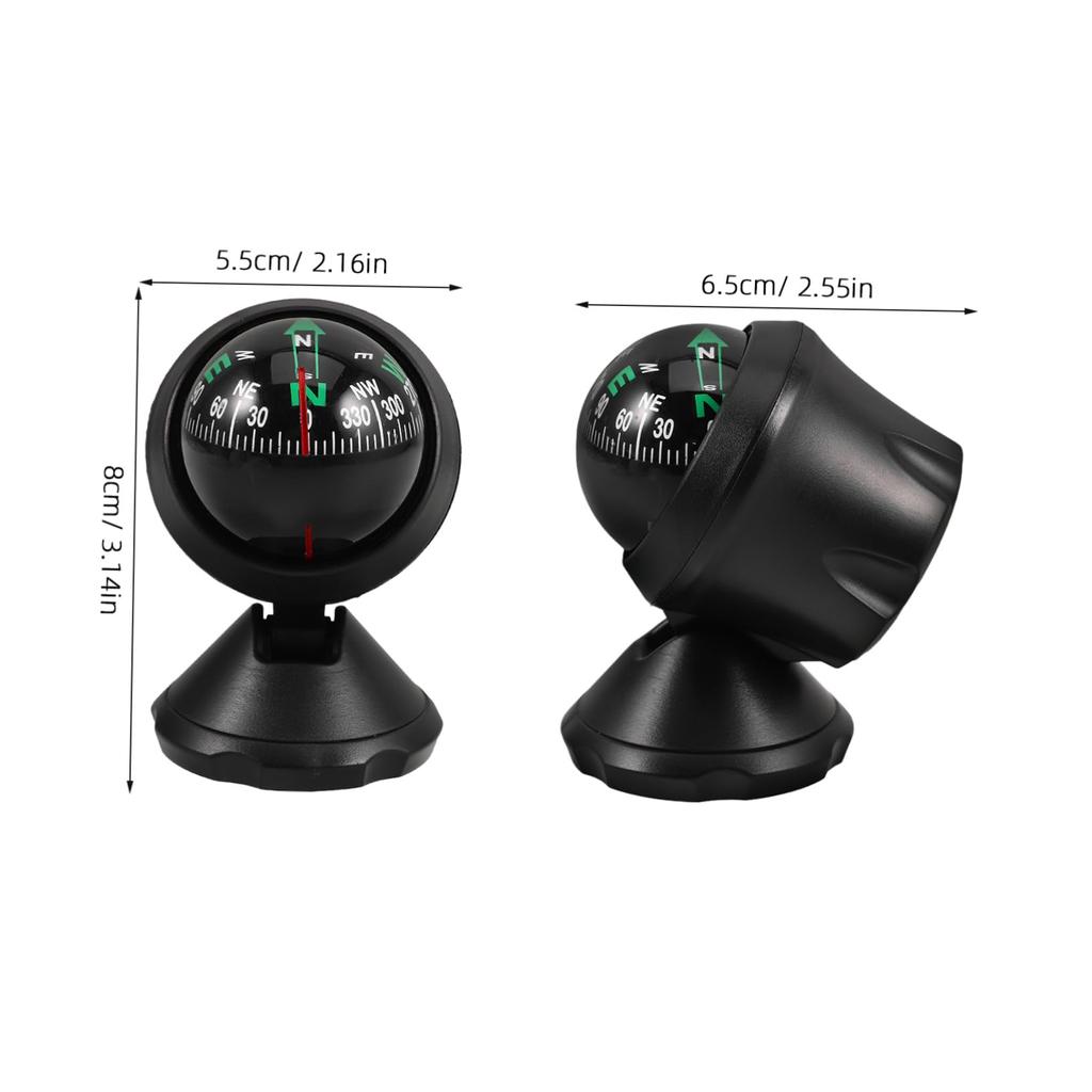 SUPVOX Car Compass, Compass, Compass, Compass, Ball-Shaped, High Precision, Angle Adjustable, Multifunctional, Portable, Car