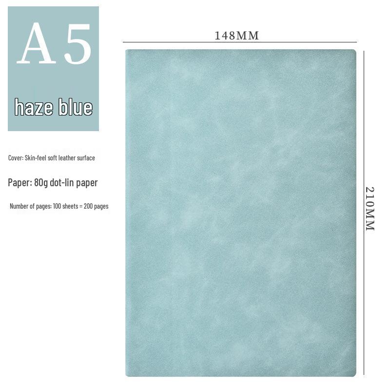 A5 PU Leather Sheepskin Notebook with Custom Logo - Business Diary & Meeting Minutes Book