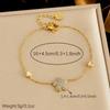 316L Stainless Steel Flower Butterfly Zircon Charm Bracelet For Women Girl Fashion New Jewelry Gift Party Beach Vacation