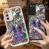 Phone Case: 2D Flat Samsung Galaxy A34 A35 M05 M06 S20 S22 S21 FE Plus 5G Protective Case, Purple Bunny Head, Christmas and Halloween Gift