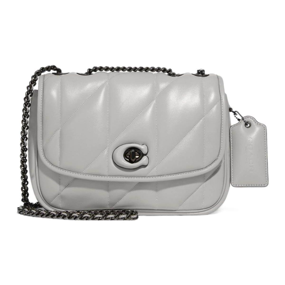

Coach Pillow Madison 24 Quilted Turnlock Chain Shoulder Bag Women Shoulder Bag Dove-Gray C8560-V5DOY Gift Box Sets (Basic Set+Black Box)