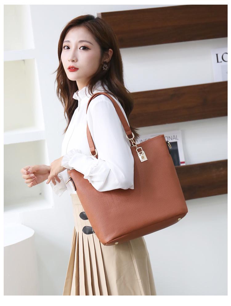 2023 Sada tašek pro matku a dítě: Trendy Kabelka, Taška přes rameno a Dámská velká taška crossbody - Šestidílná kolekce