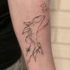 Line Whale Fireworks Tattoo Sticker, Waterproof And Long-Lasting, Women'S Arm Gentle And Advanced Simulation Tattoo