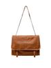 Veg-Tanned Leather Crossbody Bag for Women, Large Capacity Messenger Satchel, Relaxed Commuter Shoulder Bag