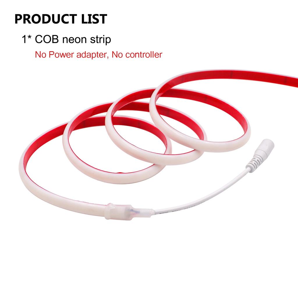 IP68 Wasserdichte COB LED Streifenlichter DC 12V Hohe Helligkeit 320 LEDs/m Flexibles Neonband mit EU/US/UK/AU Stecker für den Garten