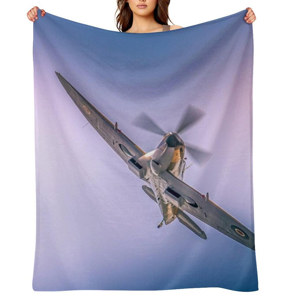 The iconic Spitfire Throw Blanket Hair Camping Personalized Gift funny gift Blankets