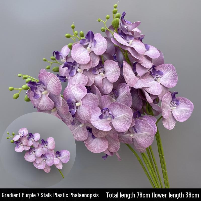 Elegant Artificial Phalaenopsis Floral Arrangement for Living Room, Wedding Décor, or Table Centerpiece.
