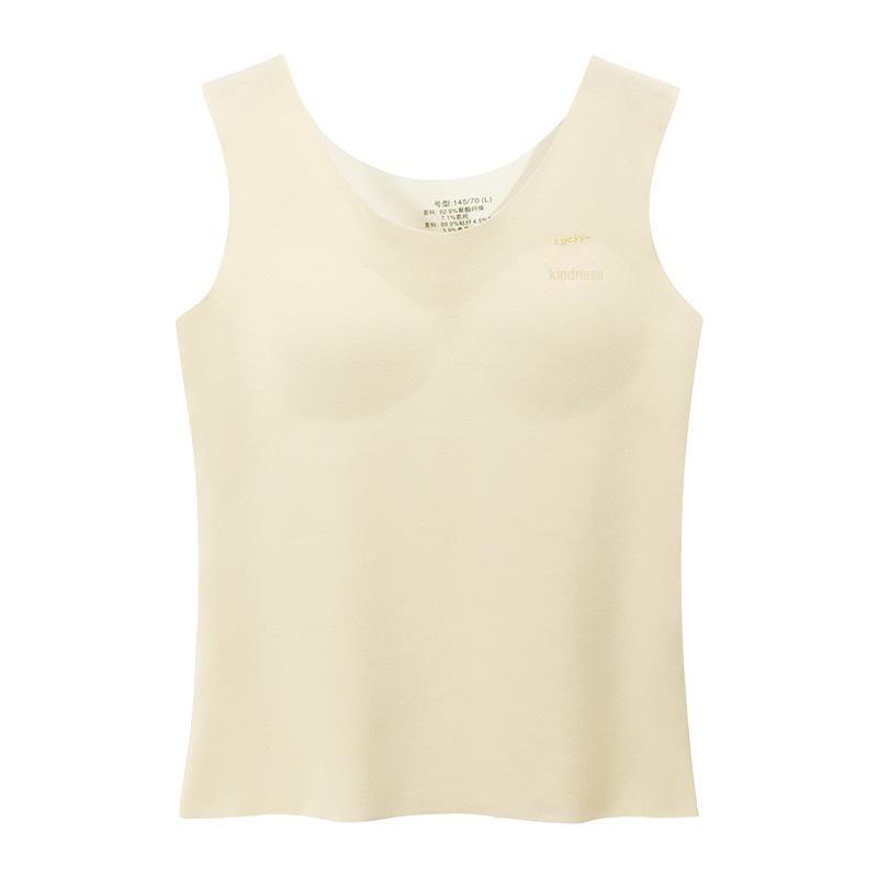 

Бесшовный теплый жилет с нагрудными накладками для девочек и подростков XL (105-125 catties) белый