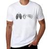 A set of human organ, lungs, heart and brain T-Shirt customizeds hippie clothes shirts graphic tees tshirts for men