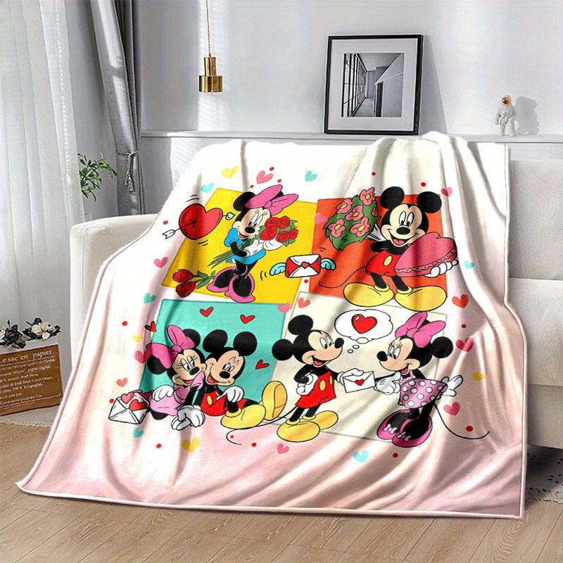 1pc Mickey Printing Blanket - Soft, All-Season Throw for Living Room, Bedroom,Personalized Gift with Adorable Cartoon Design
