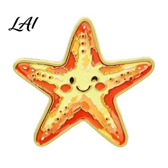 Ocean Life Enamel Pin Cartoon Sea Animal Metal Brooch Dolphin Whale Seahorse Octopus Brooch Badge Pin Hats Bags Scarves Clothes Decorative Accessory