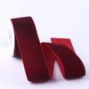 Eco-Friendly 38mm Single-Sided Flocked Velvet Ribbon Spool for Gift Wrapping DIY Bows Hair Accessories Birthday Cake Box Bands