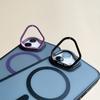 Applicable apple 16/15/14 pm mobile phone case magnetic suction hardware lens frame bracket skin feeling iphone17 mobile phone case