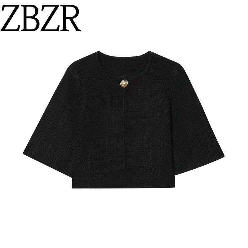 Za New Fall Women's Clothing 2025 Fashion Wind Fashion Simple Buttons Structure Knitting Outwear 4192122