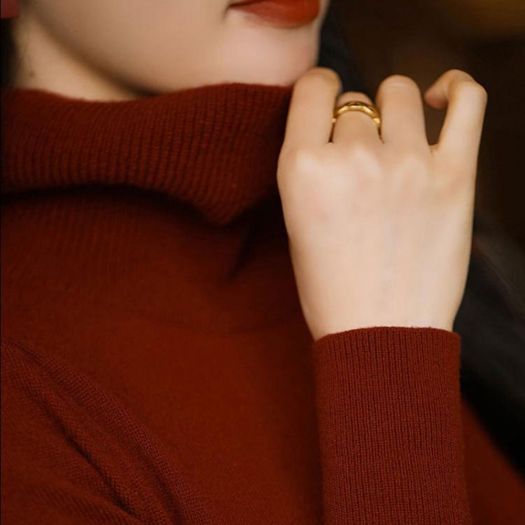 Pletené dlouhé šaty s polovičním rolákem pro podzimní a zimní dámské nošení, svetrové šaty ke kolenům, svetrové šaty střední délky se stahováním v pase, svetr