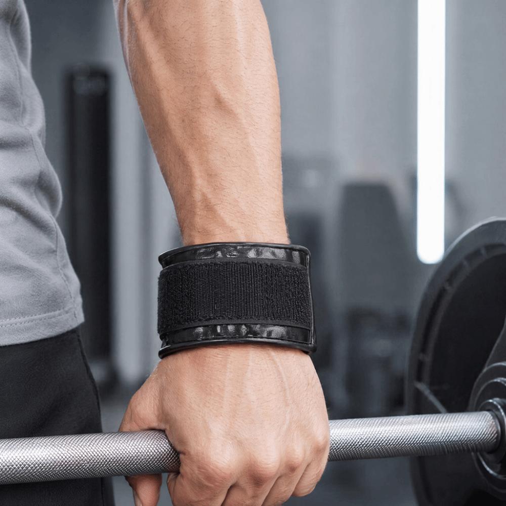 2PCS Padded Empty Wrist Sandbag Cover PU Leather Black Empty Weight Covers Pair Home Workout