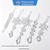 Ins Style Transparent Snowflake Icicle Pendant Ornaments for Christmas Trees & Windows