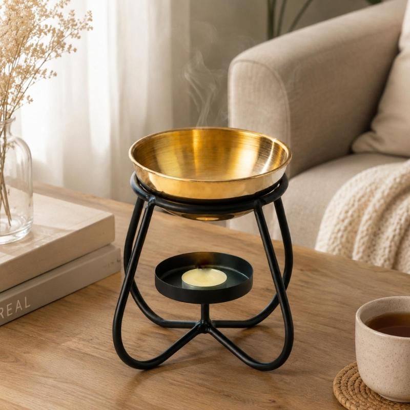 Waxes Melt Burners Essential Oil Burners,Metal Oil Burners Tealight Waxes Warmers Aromatherapys Holder Candle Scented Diffuser