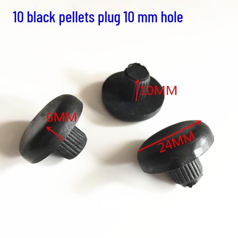 Weiße Gummi-Stuhl- und Hockerbein-Pads: 5-10-Loch-Stecker, Kollisionsschutz, Rutschfeste Fußnägel mit Edelstahl.