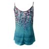 Damenmode Blumendruck Spaghetti Cami Top Lässig Ärmellos Rundhalsausschnitt Sommer Tops