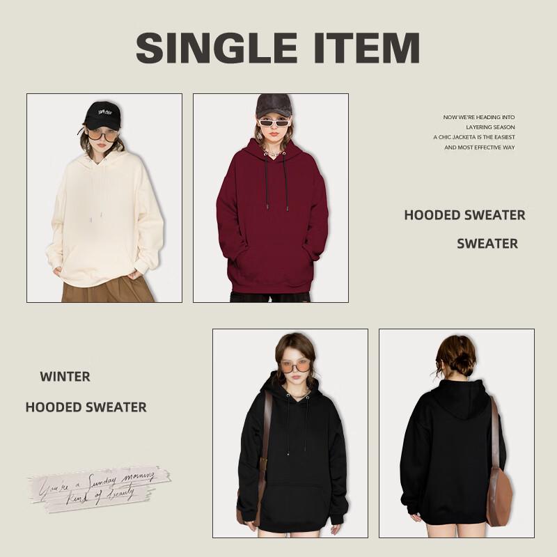 JEANSWEST Women's Loose Hooded Feather Moon Graphic Sweatshirt