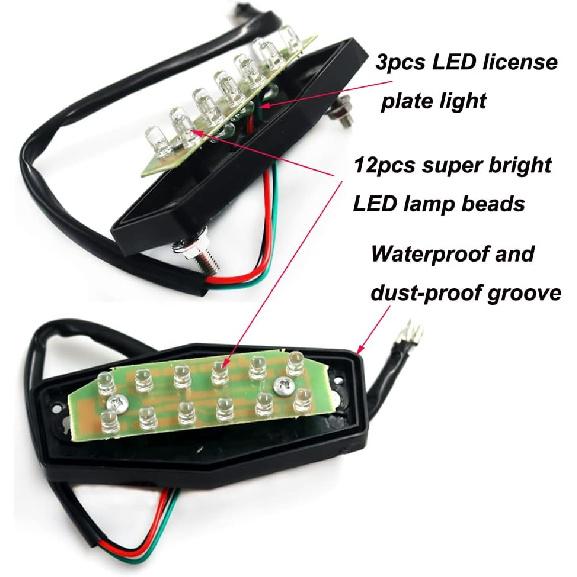 crazy sport License Plate Holder LED Brake Tail Light For KAWASAKI KLX230R 230 KLX230 2020-2024 KLX 230R KLX230SE KLX230SM Motorcycle Lamp Tail Tidy