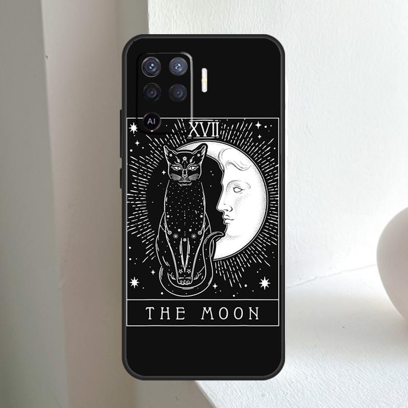 Moon Tarot Witch Cat For OPPO A96 A76 A16 A5 A6 Pro A15 A17 A57 A18 A38 A58 A78 A98 A54 A74 A94 A40 A60 A80 Case