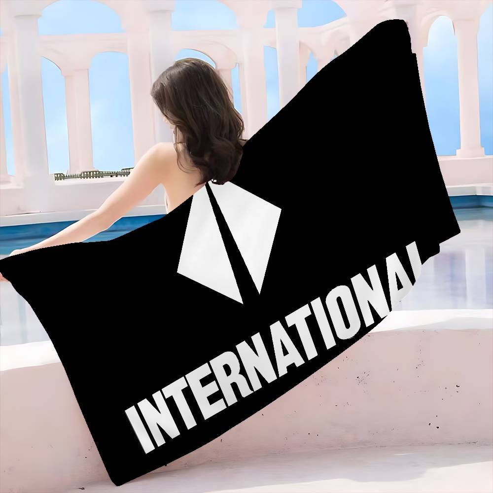 

N-Navistars Logo Beach Towel Colorful Bath Towels for Girl Microfiber Quick Dry Sand Free Beach Yoga Spa Gym Pool W30*H60(CM)