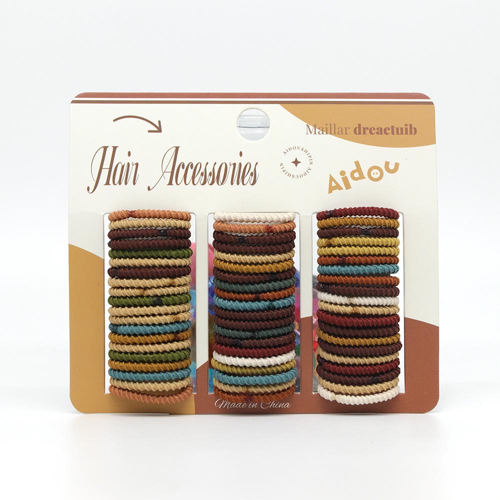 Morandi Card Color Children s Hair Ties & Thumb Rings Set