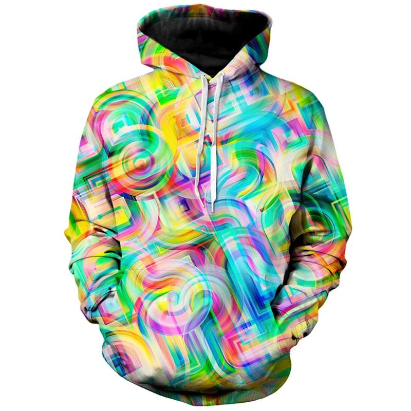 Unisex Hoodies & Sweatshirts 3D Printing Oil Painting Colorful Fashion Casual Unisex Long Sleeve Hoodie Sportswear