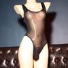 Sissy Sexy Erotic Bodysuit Man Stockings One-Piece Tops With Peni Sheath Transparent Glossy Shiny Jumpsuit Sexy Gay Swimsuit