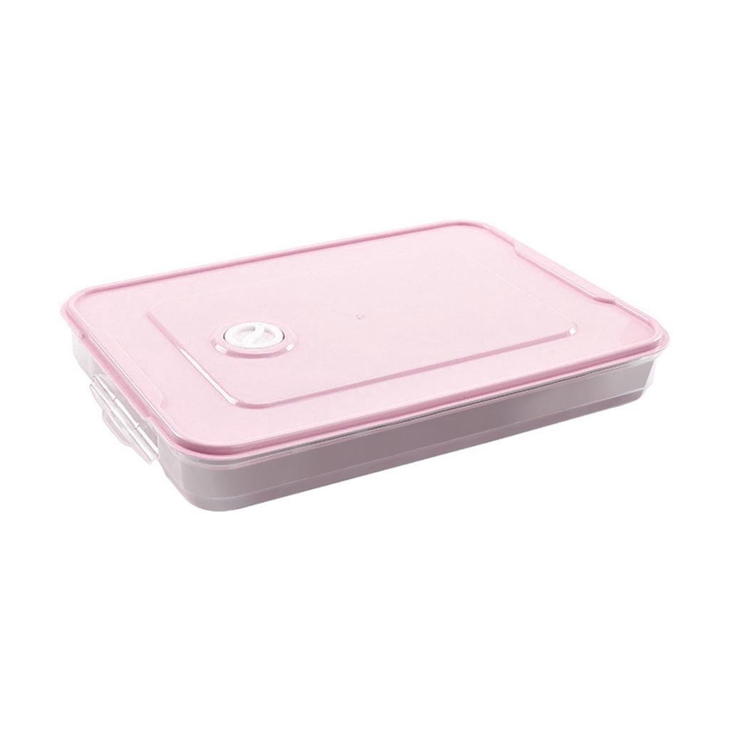 Single Layer Refrigerator Food Dumplings Airtight Storage Container Plastic