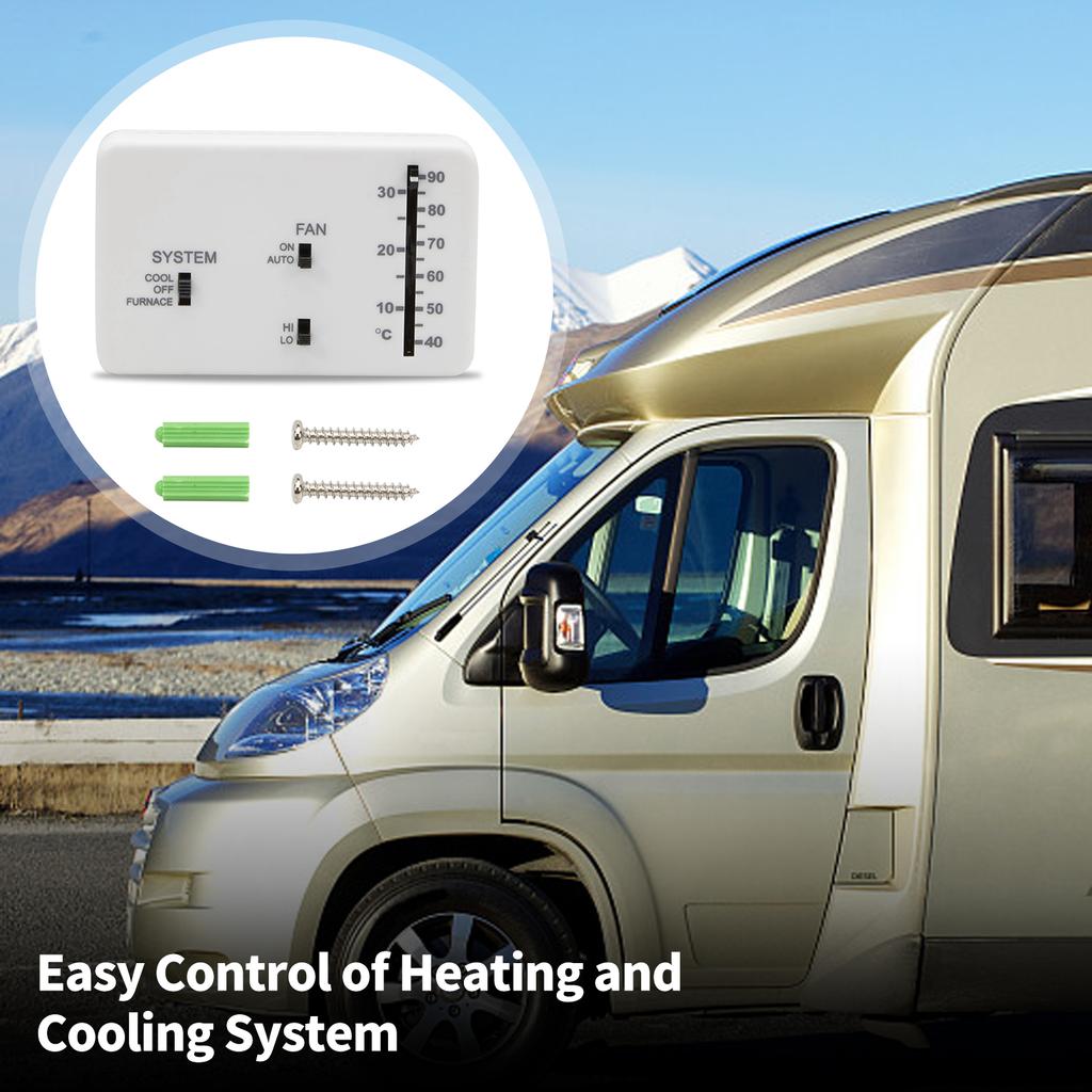 RV Thermostat, RV Analog Thermostat Heat Cool Replacement for Dometic RVs 3106995.032