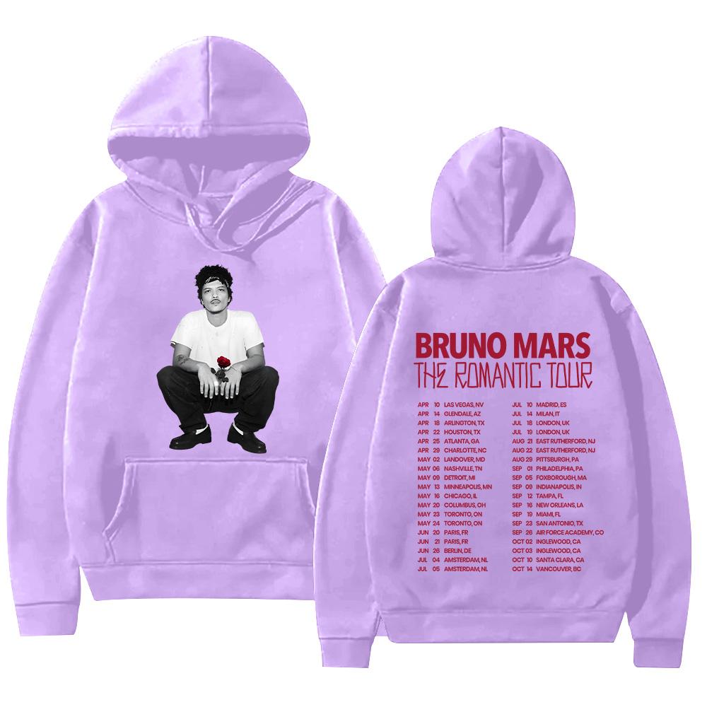 Romantické mikiny s kapucí Růže Bruno Mars Mikina The Romantic Tour Retro Grafické oblečení Móda Ženy Muži Ležérní Y2K Pulovr Párové sladěné oblečení