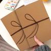 Accordion- Folding Retro Blank Stackable Commemorative Album  Travel Photo Album  Handmade Black Card Record Book 64ml