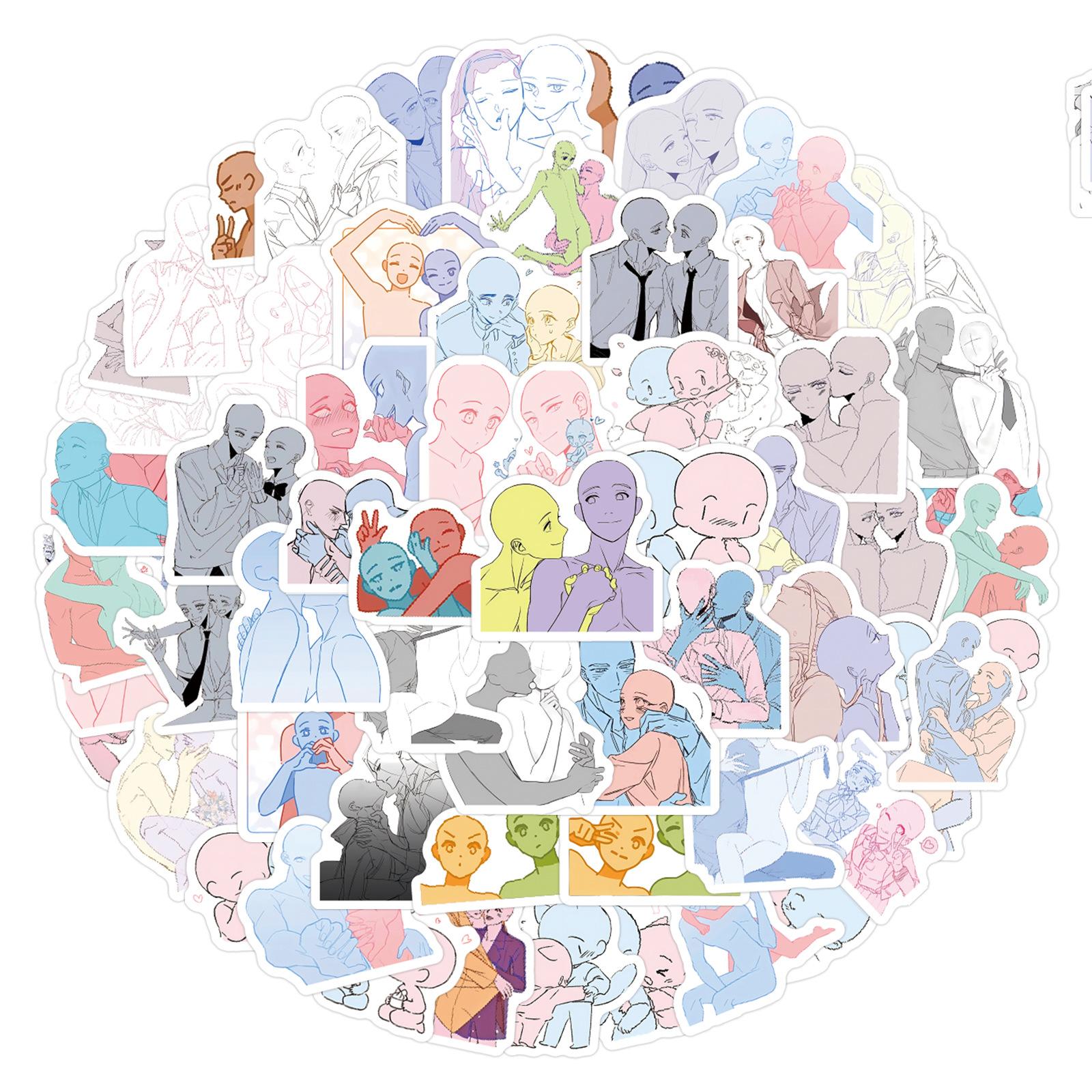 

105 Двойные CP Линейные Рисунки Граффити Наклейки Украшают Холодильник Скейтборд Стакан для Воды DIY Персонализированные Наклейки