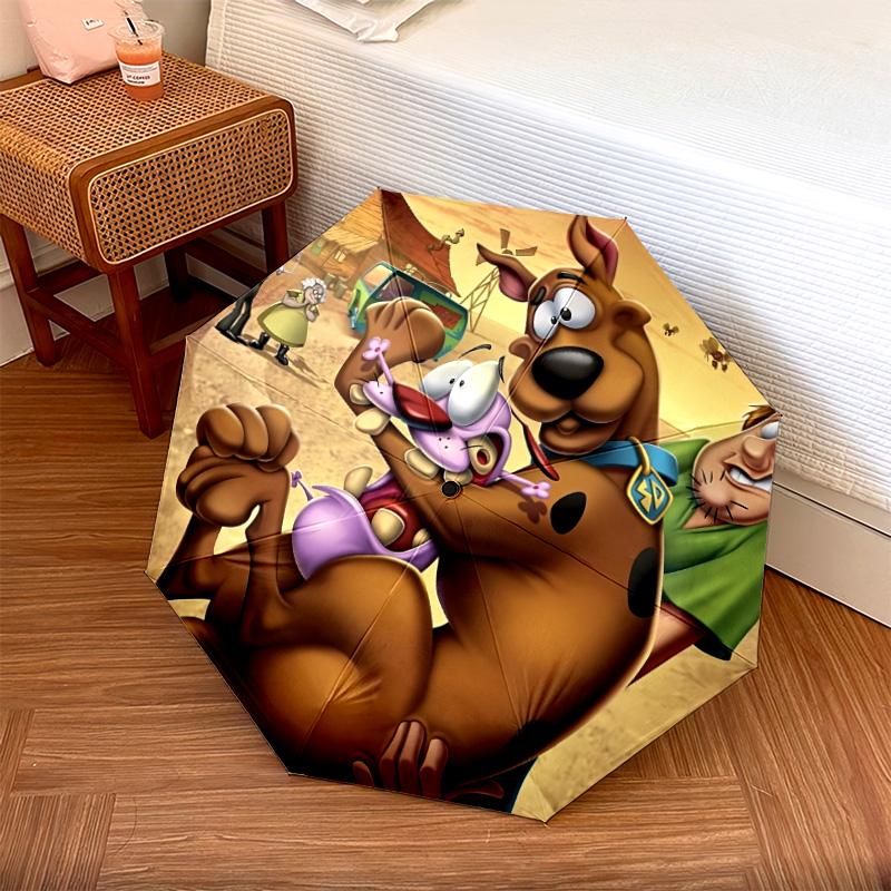 Scooby-Doo pattern, automatic folding umbrella, portable and foldable design, 8 ribs, a Christmas or birthday gift.