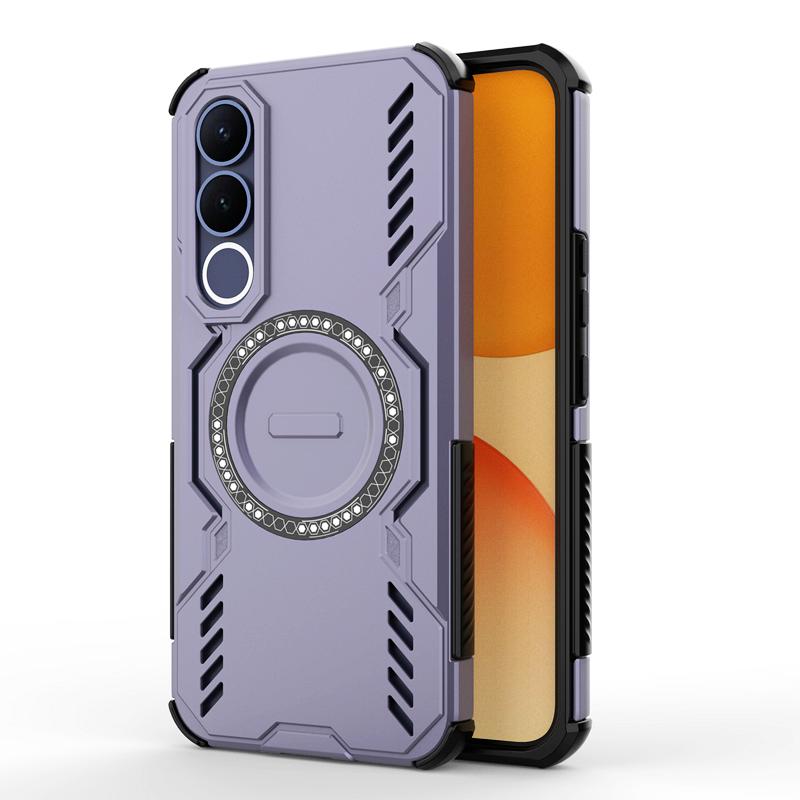 KEYSION Hollow Heat Dissipation Case for VIVO V70 FE Soft Silicone+PC Magnetic Cooling Shockproof Phone Cover for VIVO V70 FE 5G