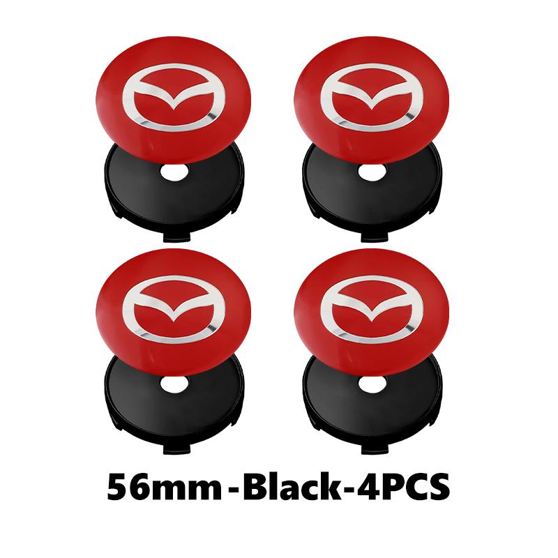 4pcs Car Wheel Hub Center Cover Tire Rim Cap Decoration Sticker For Mazda 3 CX3 CX4 CX5 CX7 CX8 CX9 CX30 RX7 Atenza Axela FF8
